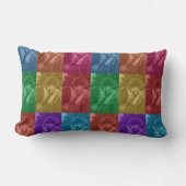 Farbenfrohe Retro Pop Art Wedding Custom Foto Grid Lendenkissen (Vorderseite)