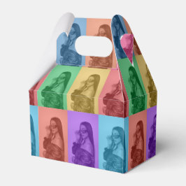 Farbenfrohe Retro Pop Modernes Foto Grill Geschenkschachtel