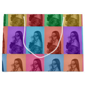 Farbenfrohe Retro Pop Modernes Foto Grill Große Geschenktüte (Vorderseite)