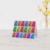 Farbenfrohe Retro Pop Modernes Foto Grill Karte (Gelbe Blume)