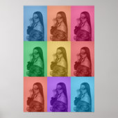 Farbenfrohe Retro Pop Modernes Foto Grill Poster (Vorne)