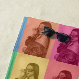 Farbenfrohe Retro Pop Modernes Foto Grill Strandtuch
