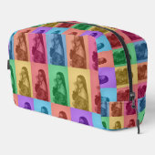 Farbenfrohe Retro Pop Modernes Foto Grill Waschbeutel (Rechte Ecke)