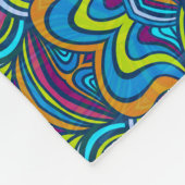 Farbenfrohe Retro Psychedelic Abstrakte Wirbel Fleecedecke (Ecke)