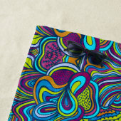 Farbenfrohe Retro Psychedelic Abstrakte Wirbel Strandtuch (Beispiel)