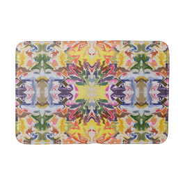 Farbenfrohe Retro Psychedelic Kaleidoskop Abstrakt Badematte