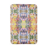 Farbenfrohe Retro Psychedelic Kaleidoskop Abstrakt Badematte (Vorderseite Vertikal)