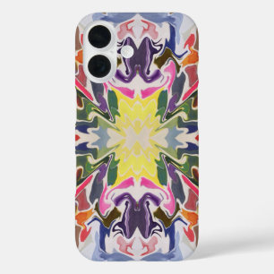 Farbenfrohe Retro Psychedelic Kaleidoskop Abstrakt iPhone 16 Hülle