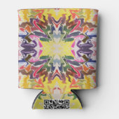 Farbenfrohe Retro Psychedelic Kaleidoskop Abstrakt Dosenkühler (Vorderseite)