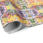 Farbenfrohe Retro Psychedelic Kaleidoskop Abstrakt Geschenkpapier (Rolleneckpunkt)