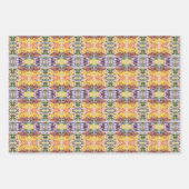 Farbenfrohe Retro Psychedelic Kaleidoskop Abstrakt Geschenkpapier Set (Vorderseite 2)