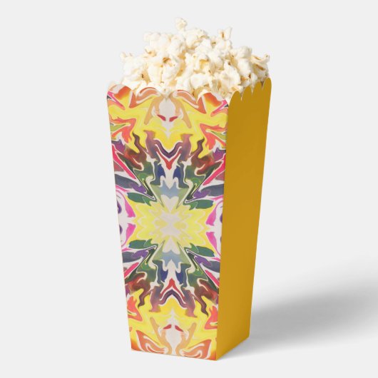 Farbenfrohe Retro Psychedelic Kaleidoskop Abstrakt Geschenkschachtel (Geplatzt)