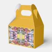 Farbenfrohe Retro Psychedelic Kaleidoskop Abstrakt Geschenkschachtel (Rückseite)