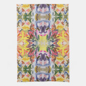 Farbenfrohe Retro Psychedelic Kaleidoskop Abstrakt Geschirrtuch (Vertikal)