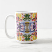 Farbenfrohe Retro Psychedelic Kaleidoskop Abstrakt Kaffeetasse (Links)