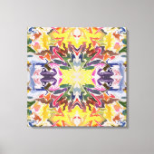 Farbenfrohe Retro Psychedelic Kaleidoskop Abstrakt Leinwanddruck (Vorderseite)