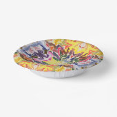Farbenfrohe Retro Psychedelic Kaleidoskop Abstrakt Pappteller (Gewinkelt)
