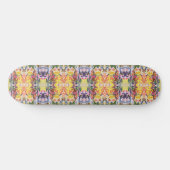 Farbenfrohe Retro Psychedelic Kaleidoskop Abstrakt Skateboard (Horizontal)