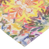 Farbenfrohe Retro Psychedelic Kaleidoskop Abstrakt Tischdecke (Schrägansicht)