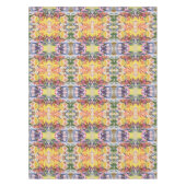 Farbenfrohe Retro Psychedelic Kaleidoskop Abstrakt Tischdecke (Vorderseite)