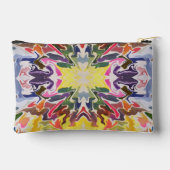 Farbenfrohe Retro Psychedelic Kaleidoskop Abstrakt Zubehörtasche (Rückseite)