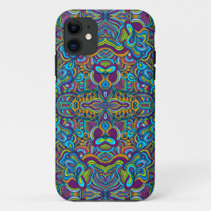 Farbenfrohe Retro Psychedelische Abstrakte Wirbel Case-Mate iPhone Hülle