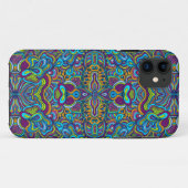 Farbenfrohe Retro Psychedelische Abstrakte Wirbel  Case-Mate iPhone Hülle (Rückseite (Horizontal))