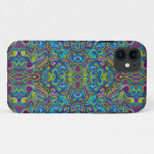Farbenfrohe Retro Psychedelische Abstrakte Wirbel  Case-Mate iPhone Hülle (Rückseite (Horizontal))