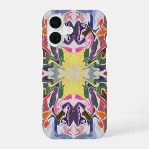 Farbenfrohe Retro-Psychedelische-Kaleidoskop-Abstr iPhone 16 Hülle