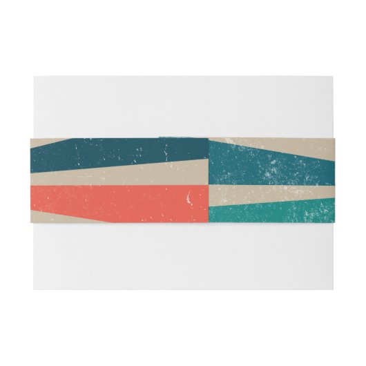 Farbenfrohe Retro-Rainbow-Sonnenbrust-Hochzeit Einladungsbanderole (Rückseitenbeispiel)