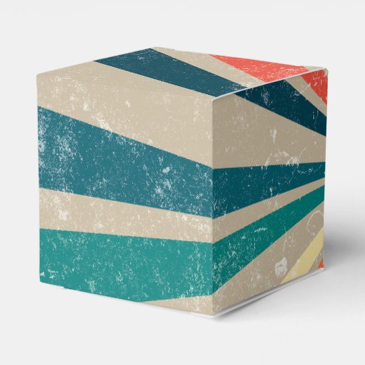 Farbenfrohe Retro-Rainbow-Sonnenbrust-Hochzeit Geschenkschachtel (Rückseite)