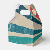 Farbenfrohe Retro-Rainbow-Sonnenbrust-Hochzeit Geschenkschachtel (Rückseite)