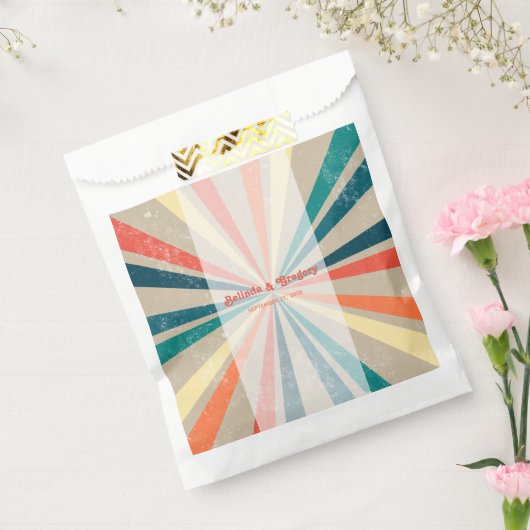 Farbenfrohe Retro-Rainbow-Sonnenbrust-Hochzeit Geschenktütchen (Versiegelt)