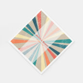 Farbenfrohe Retro-Rainbow-Sonnenbrust-Hochzeit Serviette (Ecke)