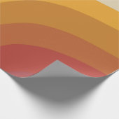 Farbenfrohe Retro-Regenbogen-Abstrakte Wellen Geschenkpapier (Ecke)