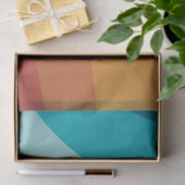 Farbenfrohe Retro-Regenbogen-Abstrakte Wellen Seidenpapier (Geschenk)