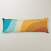 Farbenfrohe Retro-Regenbogen-Abstrakte Wellen Seitenschläferkissen (Rückseite)