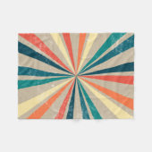Farbenfrohe Retro-Regenbogen-Sonnenbrust Fleecedecke (Vorderseite (Horizontal))