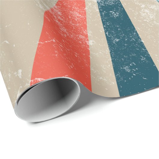 Farbenfrohe Retro-Regenbogen-Sonnenbrust Geschenkpapier (Rolleneckpunkt)