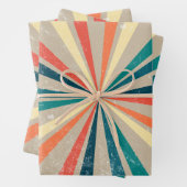 Farbenfrohe Retro-Regenbogen-Sonnenbrust Geschenkpapier Set (Beispiel)