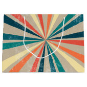 Farbenfrohe Retro-Regenbogen-Sonnenbrust Große Geschenktüte (Vorderseite)