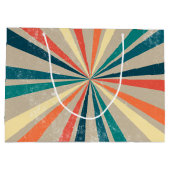 Farbenfrohe Retro-Regenbogen-Sonnenbrust Große Geschenktüte (Rückseite)