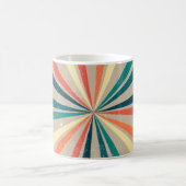 Farbenfrohe Retro-Regenbogen-Sonnenbrust Kaffeetasse (Mittel)