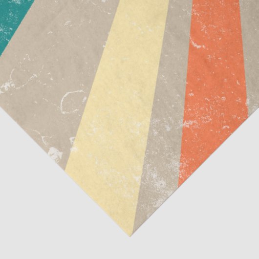 Farbenfrohe Retro-Regenbogen-Sonnenbrust Seidenpapier (Ausschnitt)