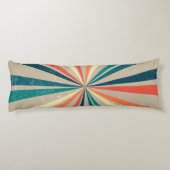 Farbenfrohe Retro-Regenbogen-Sonnenbrust Seitenschläferkissen (Rückseite)