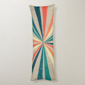 Farbenfrohe Retro-Regenbogen-Sonnenbrust Seitenschläferkissen (Rückseite (Vertikal))