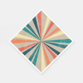 Farbenfrohe Retro-Regenbogen-Sonnenbrust Serviette (Ecke)