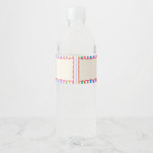 Farbenfrohe Retro-Regenbogenfarben Wasser Etikett (Rückseite)