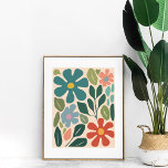 Farbenfrohe Retro Ristorante da Valentino Blume Poster<br><div class="desc">Farbenfrohe Retro Ristorante da Valentino Blume</div>