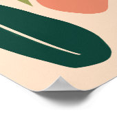 Farbenfrohe Retro Ristorante da Valentino Blume Poster (Ecke)